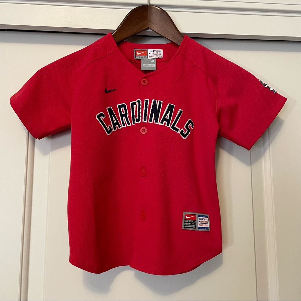 Toddler Cardinals MLB Jersey Nike Red 3T Button Up Baseball Shirt